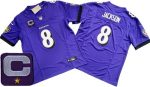 Baltimore Ravens #8 Lamar Jackson Limited Purple C Patch FUSE Vapor Jersey