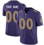Baltimore Ravens Cusotmized Limited Purple Rush Color Jersey
