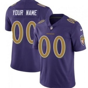 Baltimore Ravens Cusotmized Limited Purple Rush Color Jersey
