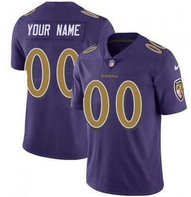 Baltimore Ravens Cusotmized Limited Purple Rush Color Jersey