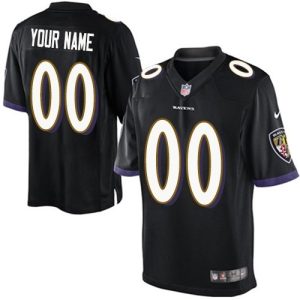 Baltimore Ravens Customized Game Black Jersey