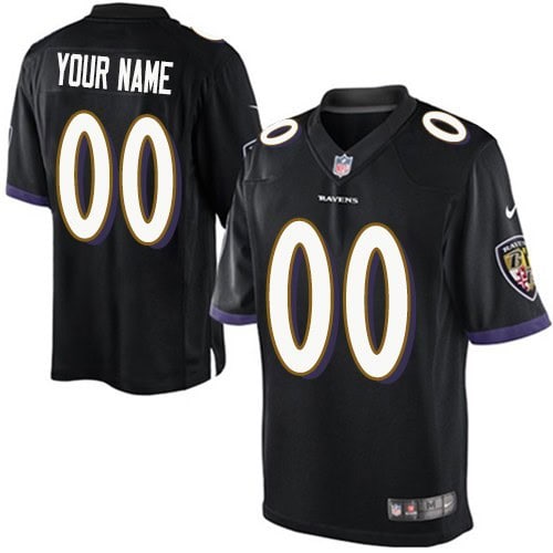 Baltimore Ravens Customized Game Black Jersey