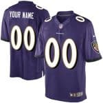 Baltimore Ravens Customized Game Purple Jersey