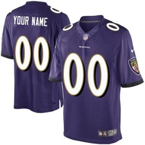 Baltimore Ravens Customized Game Purple Jersey