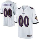 Baltimore Ravens Customized Game White Jersey