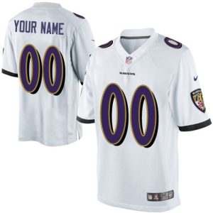 Baltimore Ravens Customized Game White Jersey
