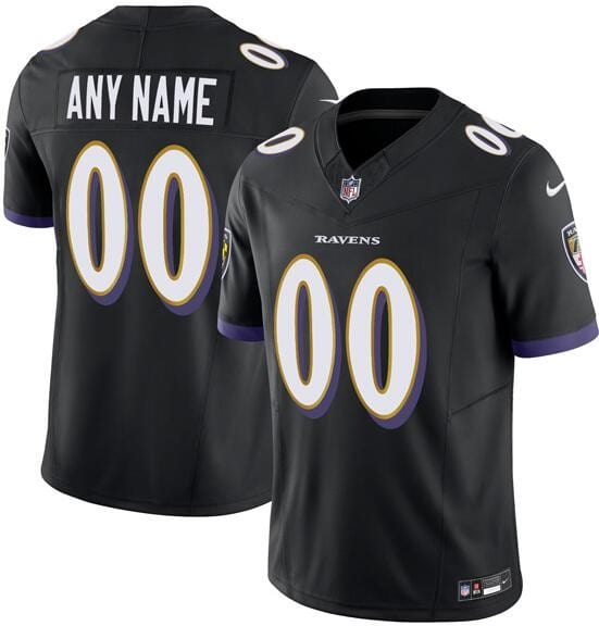 Baltimore Ravens Customized Limited Black FUSE Vapor Jersey