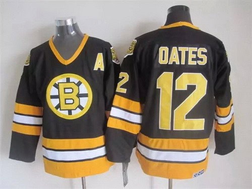 Boston Bruins #12 Adam Oates Black Retro Jersey