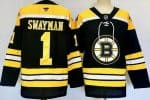 Boston Bruins #1 Jeremy Swayman Black Authentic Jersey