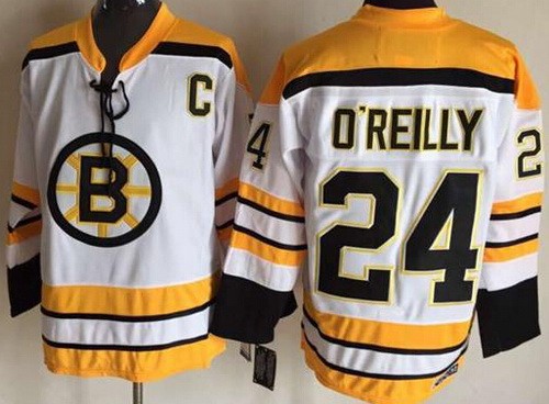 Boston Bruins #24 Terry OReilly White Throwback Jersey