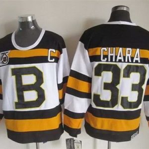 Boston Bruins #33 Zdeno Chara White 75th Throwback Jersey