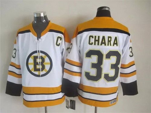 Boston Bruins #33 Zdeno Chara White Throwback Jersey