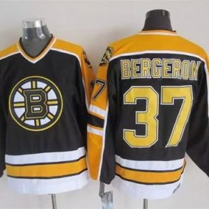 Boston Bruins #37 Patrice Bergeron Black Retro Jersey