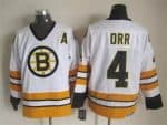 Boston Bruins #4 Bobby Orr White Throwback Jersey