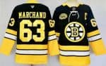 Boston Bruins #63 Brad Marchand Black 100th Anniversary Authentic Jersey