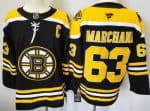 Boston Bruins #63 Brad Marchand Black Fanatics Authentic Jersey