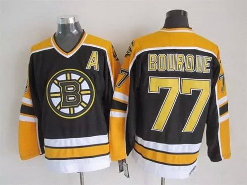 Boston Bruins #77 Ray Bourque Black Retro Jersey