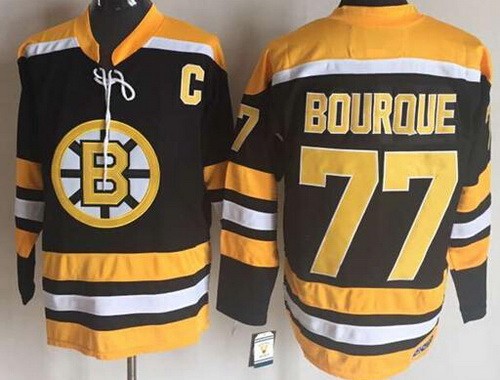 Boston Bruins #77 Ray Bourque Black Throwback Jersey