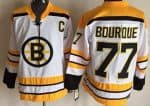 Boston Bruins #77 Ray Bourque White Throwback Jersey