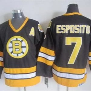 Boston Bruins #7 Phil Esposito Black Throwback Jersey