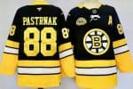 Boston Bruins #88 David Pastrnak Black 100th Anniversary Authentic Jersey