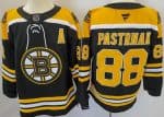 Boston Bruins #88 David Pastrnak Black Authentic Jersey