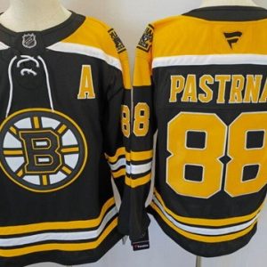 Boston Bruins #88 David Pastrnak Black Authentic Jersey