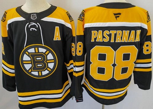 Boston Bruins #88 David Pastrnak Black Authentic Jersey