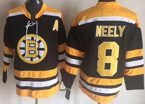 Boston Bruins #8 Cam Neely Black Throwback Jersey