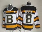 Boston Bruins #8 Cam Neely White 75th Throwback Jersey