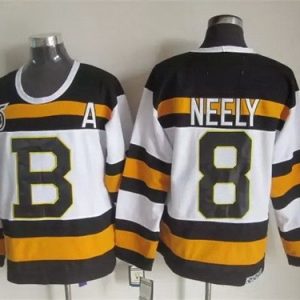 Boston Bruins #8 Cam Neely White 75th Throwback Jersey