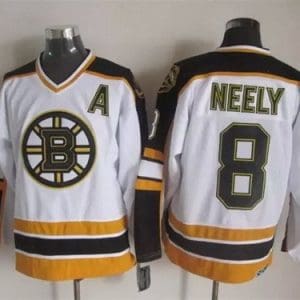 Boston Bruins #8 Cam Neely White Retro Jersey