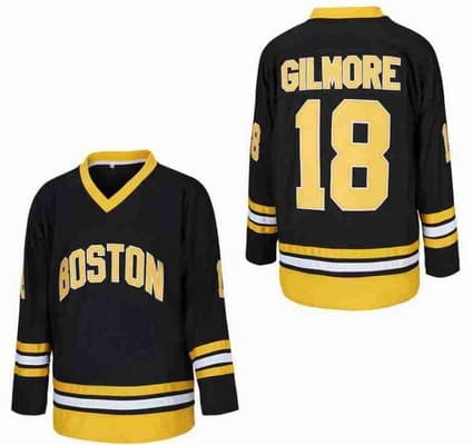Boston Bruins Adam Sandler #18 Happy Gilmore Black Hockey Jersey