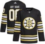 Boston Bruins Customized Black 100th Anniversary Authentic Jersey