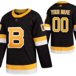 Boston Bruins Customized Black Alternate Authentic Jersey