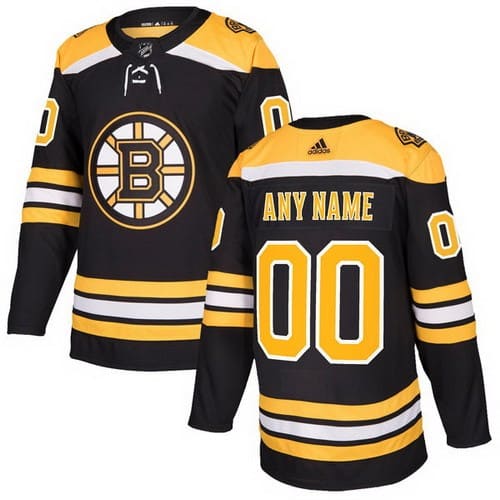 Boston Bruins Customized Black Authentic Jersey