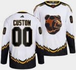 Boston Bruins Customized White 2022 Reverse Retro Authentic Jersey