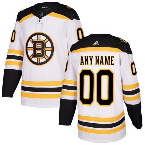 Boston Bruins Customized White Authentic Jersey