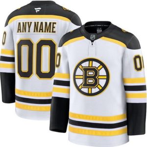 Boston Bruins Customized White Fanatics Authentic Jersey