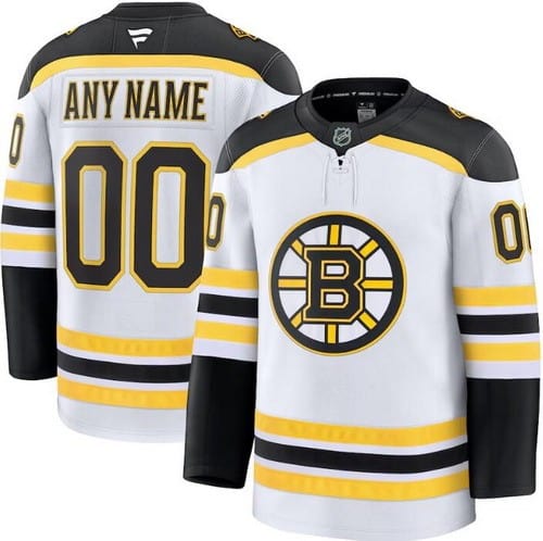 Boston Bruins Customized White Fanatics Authentic Jersey
