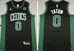 Boston Celtics #0 Jayson Tatum Black Statement Icon Sponsor Swingman Jersey