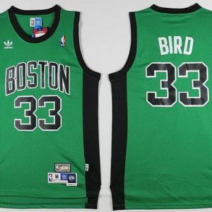 Boston Celtics #33 Larry Bird Green Black Number Hollywood Classic Swingman Jersey