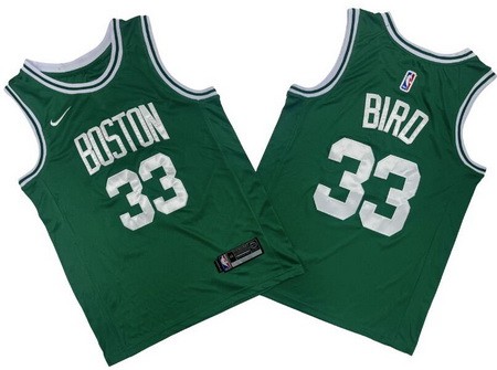 Boston Celtics #33 Larry Bird Green Icon Swingman Jersey