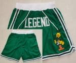 Boston Celtics #33 Larry Bird Green Legend Just Don Shorts
