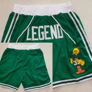 Boston Celtics #33 Larry Bird Green Legend Just Don Shorts