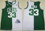 Boston Celtics #33 Larry Bird Green White Split Hollywood Classic Swingman Jersey
