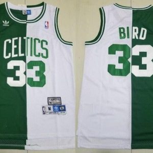 Boston Celtics #33 Larry Bird Green White Split Hollywood Classic Swingman Jersey