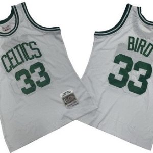 Boston Celtics #33 Larry Bird White 1985 Throwback Swingman Jersey