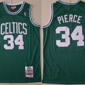 Boston Celtics #34 Paul Pierce Green 2007 Throwback Swingman Jersey