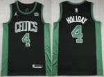 Boston Celtics #4 Jrue Holiday Black Statement Icon Sponsor Swingman Jersey